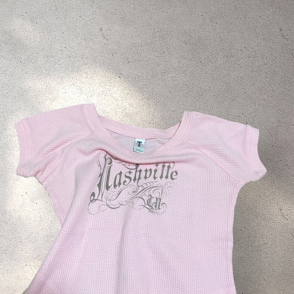 Toppy "Nashville" Pink Top w/ Cute Front Pockets - Picture 3 of 3